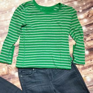 Gap Green Waffle Crew Neck Size S